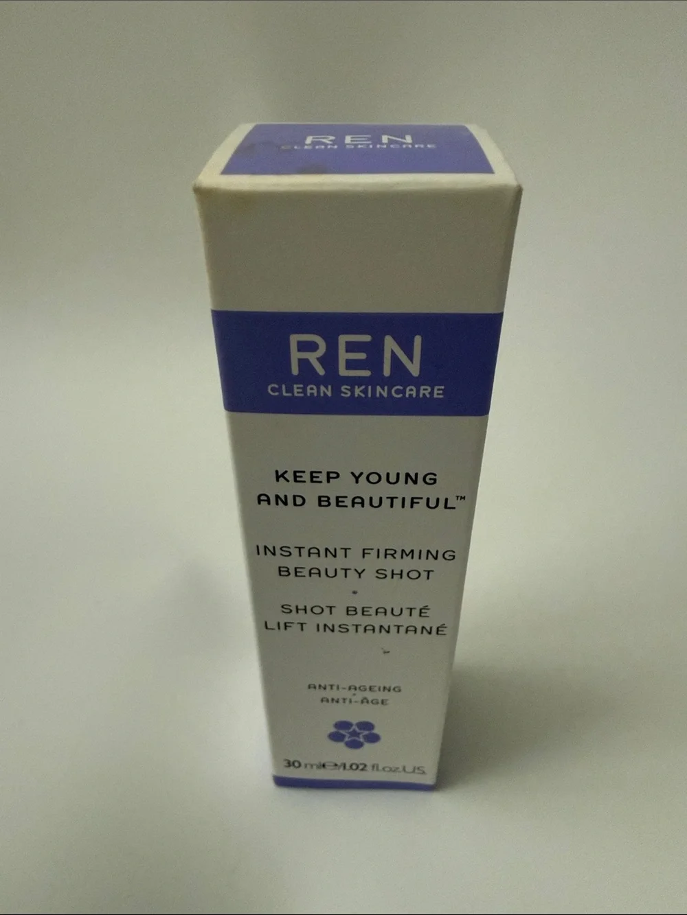 Ren Clean Skincare Keep Young & Beautiful Instant Firming Beauty Shot NIB